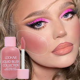 Mini Peach Pink Liquid Blush Waterproof Natural Cheek Blush Makeup Brighten Highlighter Professional Korean Makeup Cosmetic